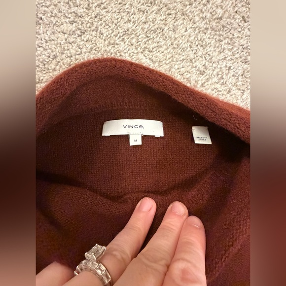 Vince Boiled Cashmere Funnel Neck Pullover - Picture 4 of 5